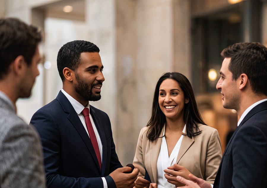 Executives networking