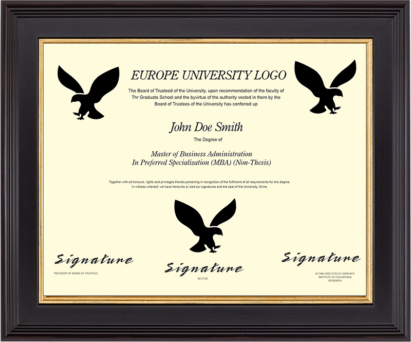 Masters Sample Certificate