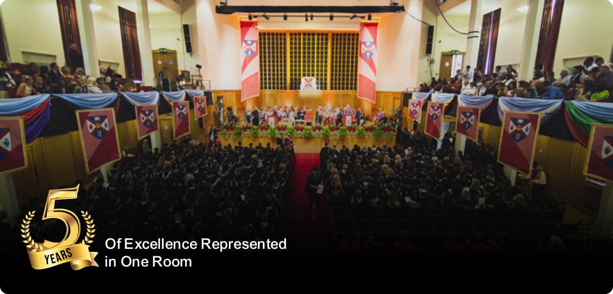 5 Years of Excellence Represented in One Room - Graduation ceremony hall